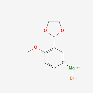 3-(1,3-Dioxolan-2-yl)-4-methoxyphenylmagnesium bromide, 0.25M THF