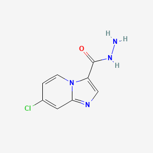 molecular formula C8H7ClN4O B6287935 7-Chloro-imidazo[1,2-a]pyridine-3-carboxylic acid hydrazide, 95% CAS No. 2737205-88-6