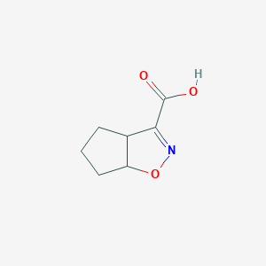molecular formula C7H9NO3 B062880 4,5,6,6a-Tetrahydro-3aH-cyclopenta[d]isoxazole-3-carboxylic acid CAS No. 176909-91-4