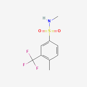 molecular formula C9H10F3NO2S B6288019 4,N-Dimethyl-3-trifluoromethyl-benzenesulfonamide CAS No. 1852294-19-9
