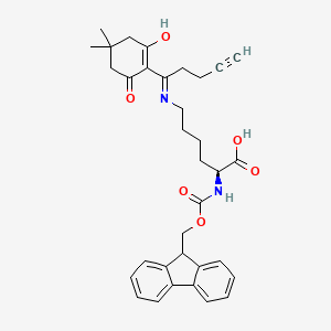 molecular formula C34H38N2O6 B6288467 Fmoc-L-Lys(Pentynoyl-DIM)-OH 