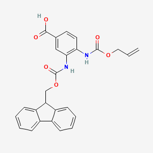 molecular formula C26H22N2O6 B6288477 Fmoc-Dbz(o-Alloc)-OH CAS No. 2143465-53-4