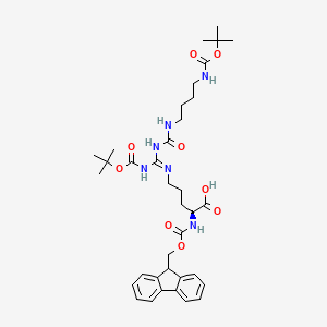 molecular formula C36H50N6O9 B6288502 Fmoc-L-Arg(Boc,Bu-NHBoc)-OH CAS No. 1872226-95-3