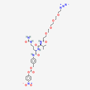molecular formula C36H51N9O13 B6288510 Azido-PEG(4)-Val-Cit-PAB-PNP 