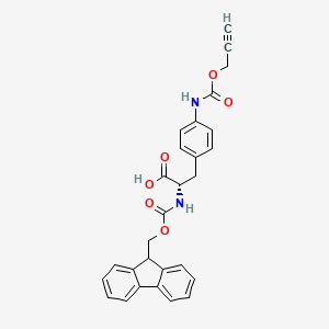 molecular formula C28H24N2O6 B6288518 Fmoc-L-Phe(4-NH-Poc)-OH 