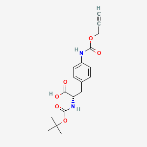 molecular formula C18H22N2O6 B6288529 Boc-L-Phe(4-NH-Poc)-OH 