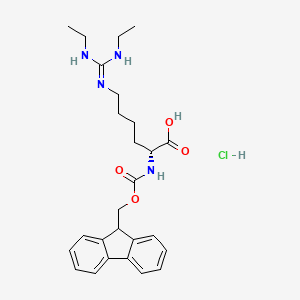 molecular formula C26H35ClN4O4 B6288572 Fmoc-D-hArg(Et)2 HCl CAS No. 2410074-42-7