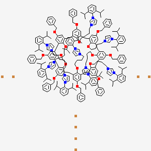 molecular formula C264H312Br8N16O16 B6288750 NOVELIG G1-CL02 C4-(Dipp)Imidazolium-Br (Bz-calix[8]-C4-Pr2Ph-imidazolium-Br) CAS No. 2225872-23-9
