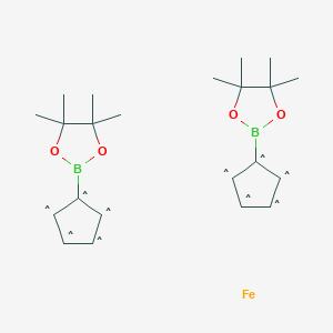 molecular formula C22H32B2FeO4 B6288928 1,1'-Ferrocene diboronic acid pinacol ester CAS No. 737776-93-1