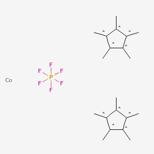 molecular formula C20H30CoF6P- B6289005 Bis(pentamethylcyclopentadienyl)cobalt(III) hexafluorophosphate CAS No. 79973-42-5