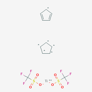 molecular formula C12H10F6O6S2Ti B6289040 Titanocene bis(trifluoromethanesulfonate); 97% CAS No. 76262-87-8