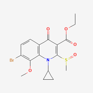 molecular formula C17H18BrNO5S B6289111 Ethyl 7-bromo-1-cyclopropyl-8-methoxy-2-(methylsulfinyl)-4-oxo-1,4-dihydroquinoline-3-carboxylate CAS No. 846563-99-3