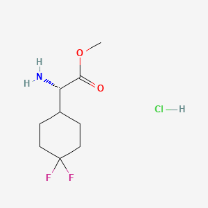 molecular formula C9H16ClF2NO2 B6289165 methyl (2S)-2-amino-2-(4,4-difluorocyclohexyl)acetate;hydrochloride CAS No. 887246-49-3