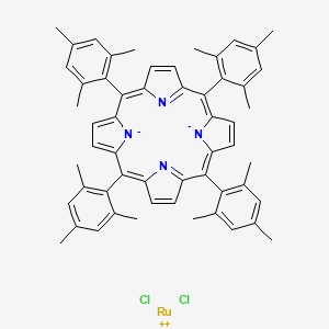molecular formula C56H52Cl2N4Ru B6289172 dichlororuthenium(2+);5,10,15,20-tetrakis(2,4,6-trimethylphenyl)porphyrin-22,24-diide CAS No. 145698-90-4
