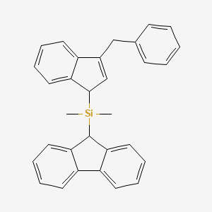 molecular formula C31H28Si B6289270 (Fluoren-9-yl)-(3-benzylinden-1-yl)dimethylsilane CAS No. 212199-79-6