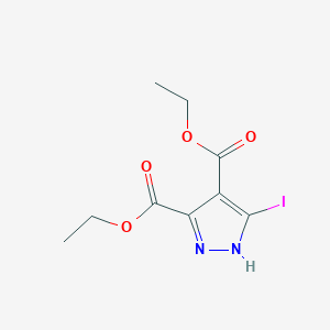 molecular formula C9H11IN2O4 B6289274 diethyl 5-iodo-1H-pyrazole-3,4-dicarboxylate CAS No. 190263-21-9