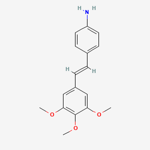 molecular formula C17H19NO3 B6289403 (E)-4-(3,4,5-Trimethoxystyryl)aniline CAS No. 134029-73-5