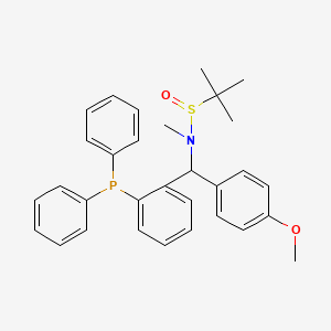 molecular formula C31H34NO2PS B6289648 N-{[2-(diphenylphosphanyl)phenyl](4-methoxyphenyl)methyl}-N,2-dimethylpropane-2-sulfinamide CAS No. 2565792-73-4
