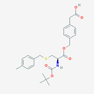molecular formula C25H31NO6S B6289799 Boc-l-cys(pmebzl)-o-ch2-f-ch2-cooh CAS No. 2098496-91-2
