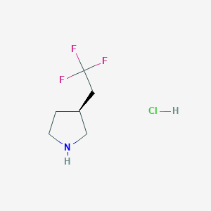 molecular formula C6H11ClF3N B6289804 (3S)-3-(2,2,2-trifluoroethyl)pyrrolidine;hydrochloride CAS No. 2639960-45-3