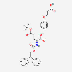 molecular formula C34H37NO9 B6289855 Fmoc-L-Glu(OtBu)-MPPA CAS No. 864876-95-9