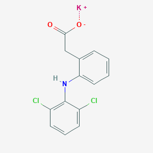 molecular formula C14H10Cl2KNO2 B000629 Diclofenac potassium CAS No. 15307-81-0
