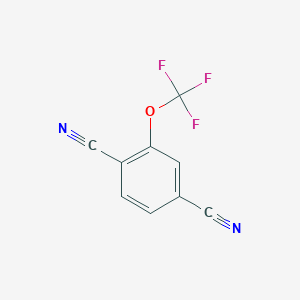 molecular formula C9H3F3N2O B062900 1,4-Dicyano-2-(trifluoromethoxy)benzene CAS No. 175278-16-7