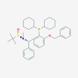 [S(R)]-N-[(S)-[(3-(benzyloxy)-2-(dicyclohexylphosphino)phenyl)phenylmethyl]-N,2-dimethyl-2-propanesulfinamide, 95%