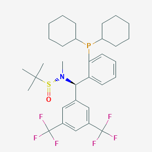 [S(R)]-N-[(R)-3,5-bis(trifluoromethyl)phenyl][2-(dicyclohexylphosphanyl)phenyl]-N,2-dimethyl-2-propanesulfinamide, 95%