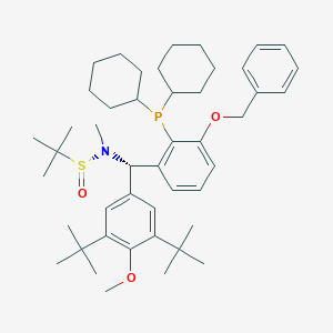 [S(R)]-N-[(S)-[3,5-di-t-butyl-4-methoxyphenyl][(3-benzyloxy-2-(dicyclohexylphosphino)phenyl)methyl]-N,2-dimethyl-2-propanesulfinamide, 95%