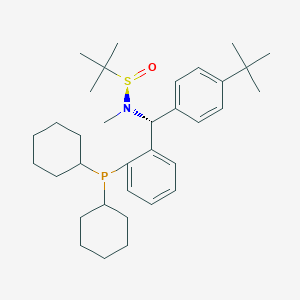 [S(R)]-N-[(R)-[2-(dicyclohexylphosphanyl)phenyl](4-(t-butyl)phenyl)methyl]-N,2-dimethyl-2-propanesulfinamide, 95%