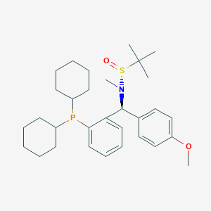 [S(R)]-N-[(S)-[2-(dicyclohexylphosphanyl)phenyl](4-methoxyphenyl)methyl]-N,2-dimethyl-2-propanesulfinamide, 95%