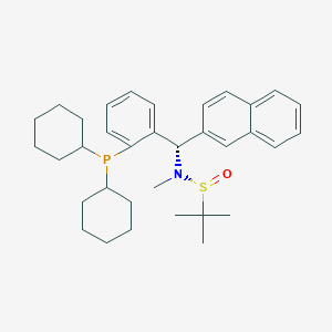 [S(R)]-N-[(S)-[2-(dicyclohexylphosphino)phenyl]-2-naphthalenylmethyl]-N,2-dimethyl-2-propanesulfinamide, 95%