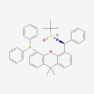 molecular formula C38H38NO2PS B6290292 [S(R)]-N-[(S)-(phenyl)[5-(diphenylphosphino)-9,9-dimethyl-9H-xanthen-4-yl](phenyl)methyl]-2-methyl-2-propanesulfinamide, 95% CAS No. 2162939-87-7