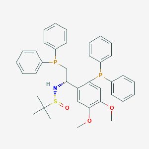 [S(R)]-N-[(1S)-2-(diphenylphosphino)-1-[2-(diphenylphosphino)-4,5-dimethoxyphenyl]ethyl]-2-methyl-2-propanesulfinamide, 95%