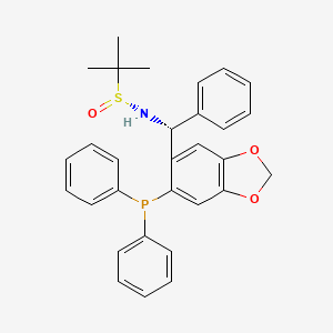[S(R)]-N-[(R)-[6-(diphenylphosphino)benzo[d][1,3]dioxol-5-yl]phenylmethyl]-2-methyl-2-propanesulfinamide, 95%