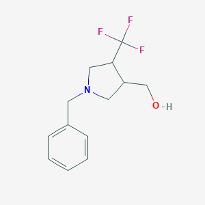 molecular formula C13H16F3NO B062906 (1-Benzyl-4-trifluoromethyl-pyrrolidin-3-YL)-methanol CAS No. 168544-96-5