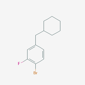 molecular formula C13H16BrF B6290625 1-Bromo-4-(cyclohexylmethyl)-2-fluorobenzene CAS No. 1369948-23-1