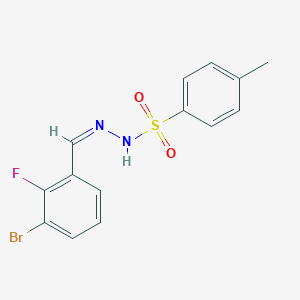 molecular formula C14H12BrFN2O2S B6290647 N'-(3-Bromo-2-fluorobenzylidene)-4-methylbenzenesulfonohydrazide CAS No. 2432855-06-4