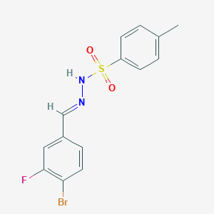 molecular formula C14H12BrFN2O2S B6290764 N'-(4-Bromo-3-fluorobenzylidene)-4-methylbenzenesulfonohydrazide CAS No. 2416046-72-3