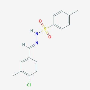 molecular formula C15H15ClN2O2S B6290779 N'-(4-Chloro-3-methylbenzylidene)-4-methylbenzenesulfonohydrazide CAS No. 2484905-96-4