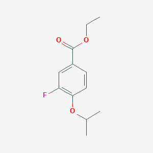 molecular formula C12H15FO3 B6290940 Ethyl 3-fluoro-4-isopropoxybenzoate CAS No. 2432849-03-9