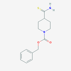 molecular formula C14H18N2O2S B062910 Benzyl 4-carbamothioylpiperidine-1-carboxylate CAS No. 167757-46-2