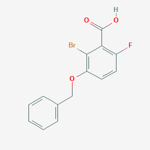 molecular formula C14H10BrFO3 B6291054 2-Bromo-3-(benzyloxy)-6-fluorobenzoic acid CAS No. 2432848-53-6
