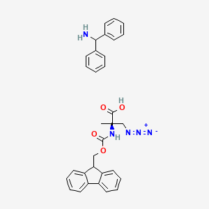 molecular formula C32H31N5O4 B6291165 Fmoc-beta-azido-d-aib-oh bha CAS No. 1926163-91-8