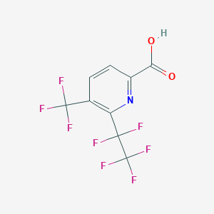 B6291204 6-Pentafluoroethyl-5-trifluoromethyl-pyridine-2-carboxylic acid, 95% CAS No. 2565805-53-8