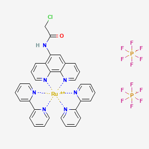 molecular formula C34H26ClF12N7OP2Ru B6291215 [Ru(bpy)2(5-chloroacetamido-1,10-phenanthroline)](PF6)2 CAS No. 204273-42-7