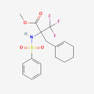 molecular formula C17H20F3NO4S B6291283 Methyl 2-(cyclohex-1-EN-1-ylmethyl)-3,3,3-trifluoro-2-[(phenylsulfonyl)amino]-propanoate CAS No. 350818-09-6