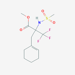 molecular formula C12H18F3NO4S B6291287 Methyl 2-(cyclohex-1-EN-1-ylmethyl)-3,3,3-trifluoro-2-[(methylsulfonyl)amino]-propanoate CAS No. 350818-08-5