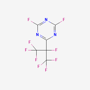 2,4-Difluoro-6-[1,2,2,2-tetrafluoro-1-(trifluoromethyl)ethyl]-1,3,5-triazine, 97%